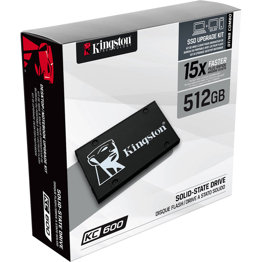 Kingston KC600 512 GB Solid State Drive - 2.5" Internal - SATA (SATA/600) - SKC600/512G