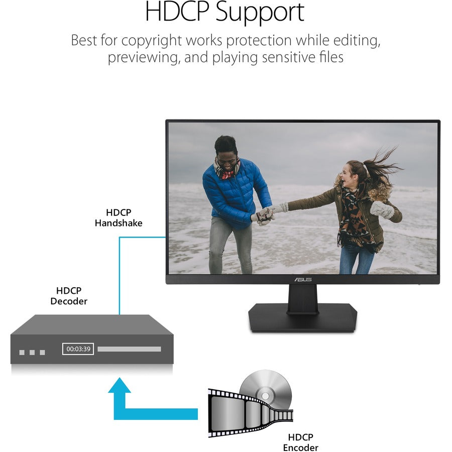 Asus VA24EHE 24" Class Full HD Gaming LCD Monitor - 16:9 - Black - VA24EHE