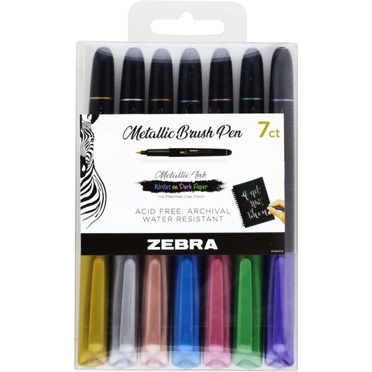 Zebra Pen Metallic Brush Pen Set