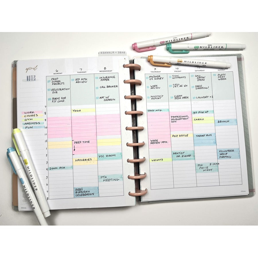 Zebra Pen Mildliner Double Ended Highlighter Assorted Fluorescent 5Pk - 78105