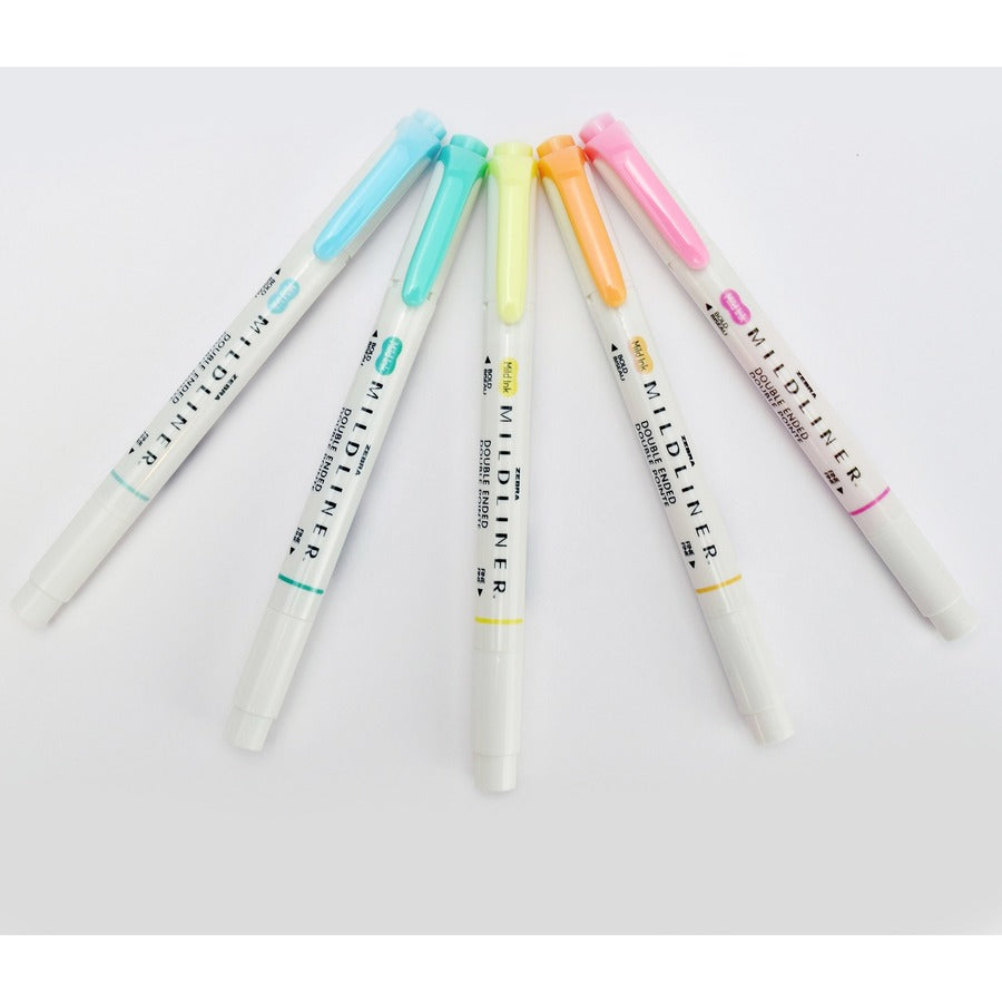 Zebra Pen Mildliner Double Ended Highlighter Assorted Fluorescent 5Pk - 78105