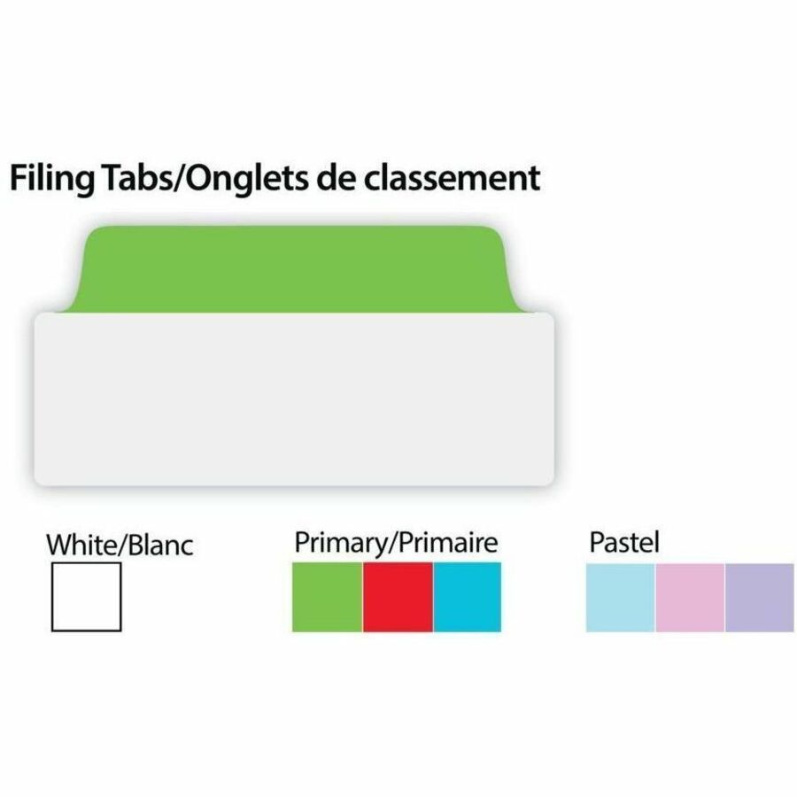 Avery UltraTabs™ Filing Tabs 24 Repositionable, Two-Side Writable Tabs 3" x 1-1/2" - 74775