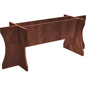 Heartwood Grey Dusk Laminate Racetrack Table Base - INVPSE96GD