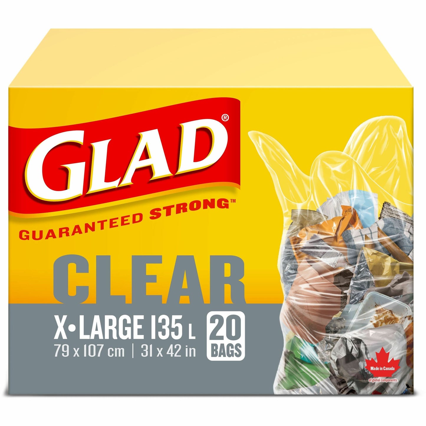 Glad Extra Large Easy Tie Garbage Bags