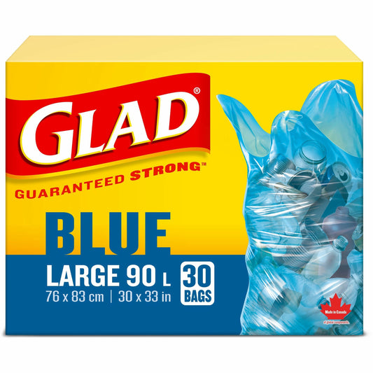 Glad Blue Recycle Large 90L Bags
