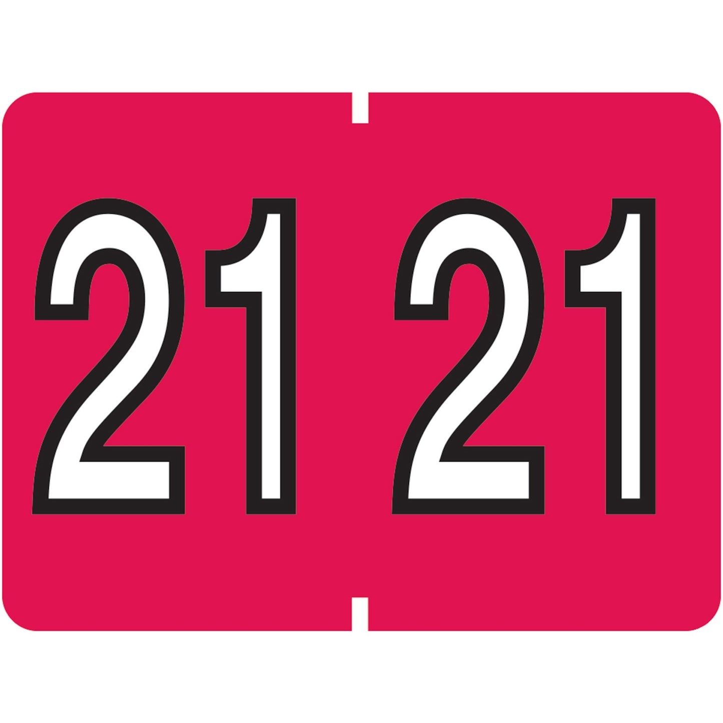 Pendaflex End Tab Year Labels - 2021- Red- 500/Pack