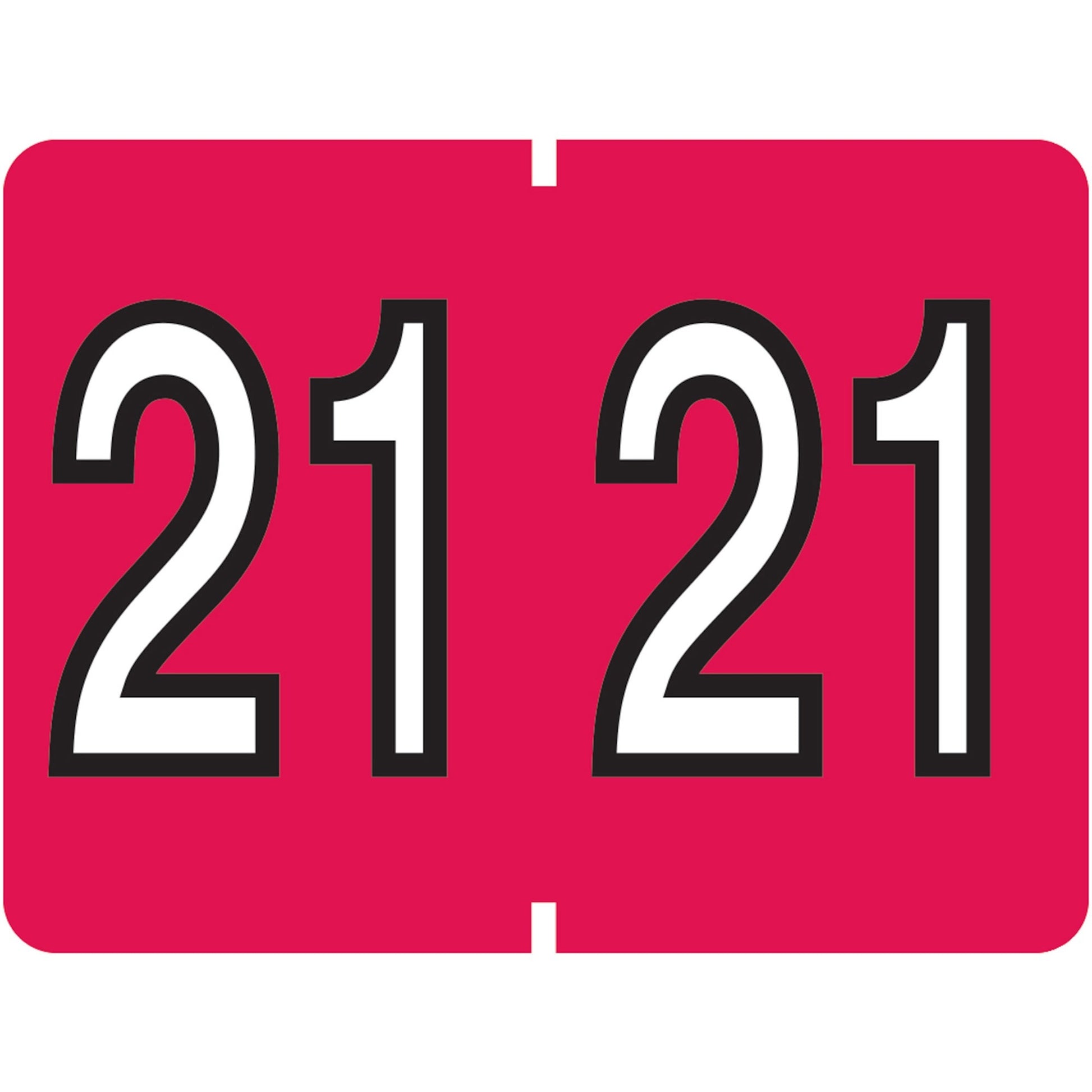 Pendaflex End Tab Year Labels - 2021- Red- 500/Pack