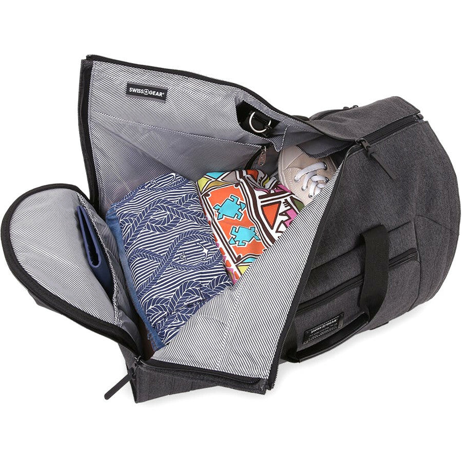 SwissGear Getaway SW22312005 Carrying Case (Duffel) Luggage, Clothes, Shoes, Accessories, Suit, Shirt, Wallet, Smartphone, Tablet, Travel Essential - Dark Gray - SW22312005