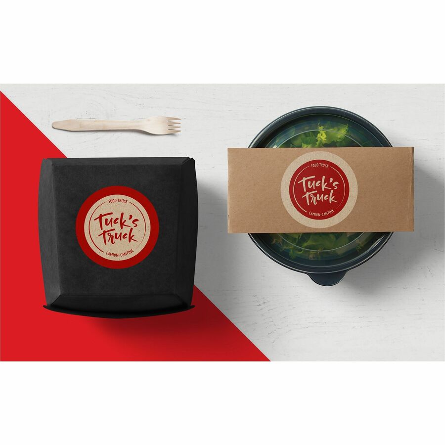 Kraft Brown Round Labels 3" Diameter, Permanent Adhesive, for Laser and Inkjet Printers - 22813
