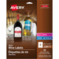 White Arched Wine Bottle Labels 4-3/4" x 3-1/2" , Permanent Adhesive, for Laser and Inkjet Printers