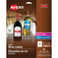 Avery&reg; White Arched Wine Bottle Labels 4¾" x 3-1/2" , Permanent Adhesive, for Laser and Inkjet Printers