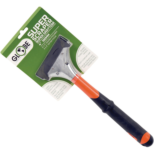 Globe 4" Heavy Duty Scraper, Blister Packing, 12" Long With 6 Blades