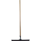 Globe 24" Straight Squeegee Black Rubber Assembled With 54" Tapered Wood Handle - 4094