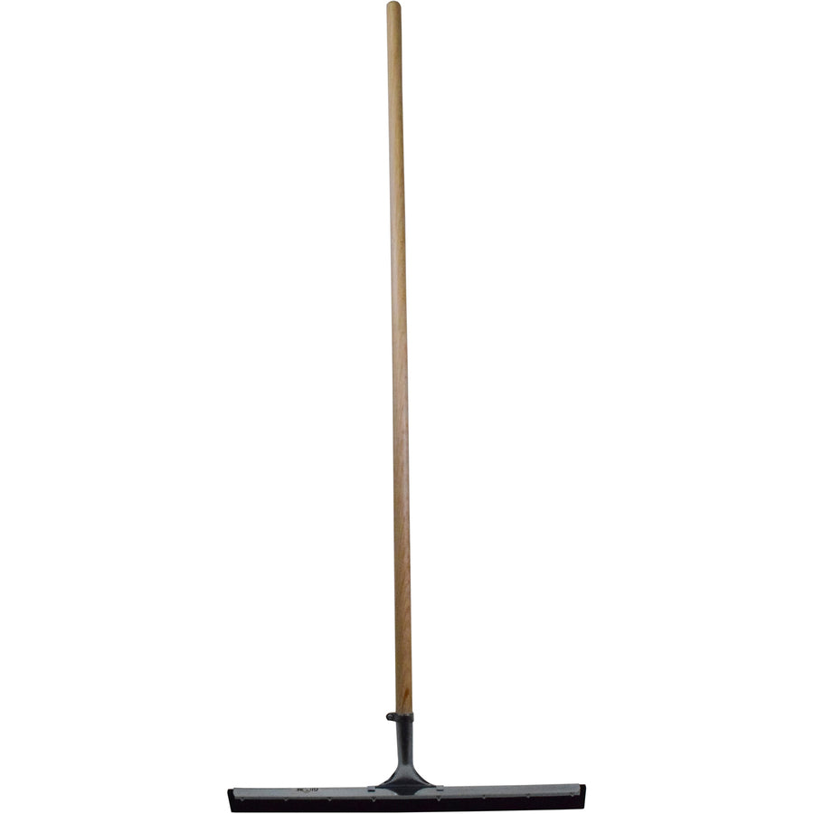 Globe 24" Straight Squeegee Black Rubber Assembled With 54" Tapered Wood Handle - 4094