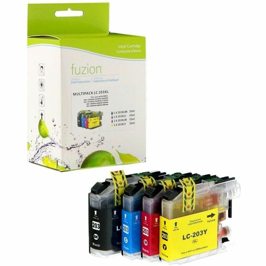 fuzion - Alternative for Brother LC203XL Compatible Inkjet Set - XL C/K/M/Y