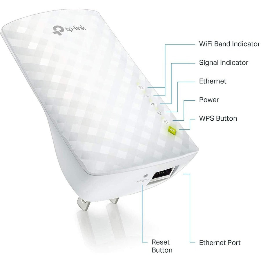 TP-Link RE220 Dual Band IEEE 802.11ac 750 Mbit/s Wireless Range Extender - RE220
