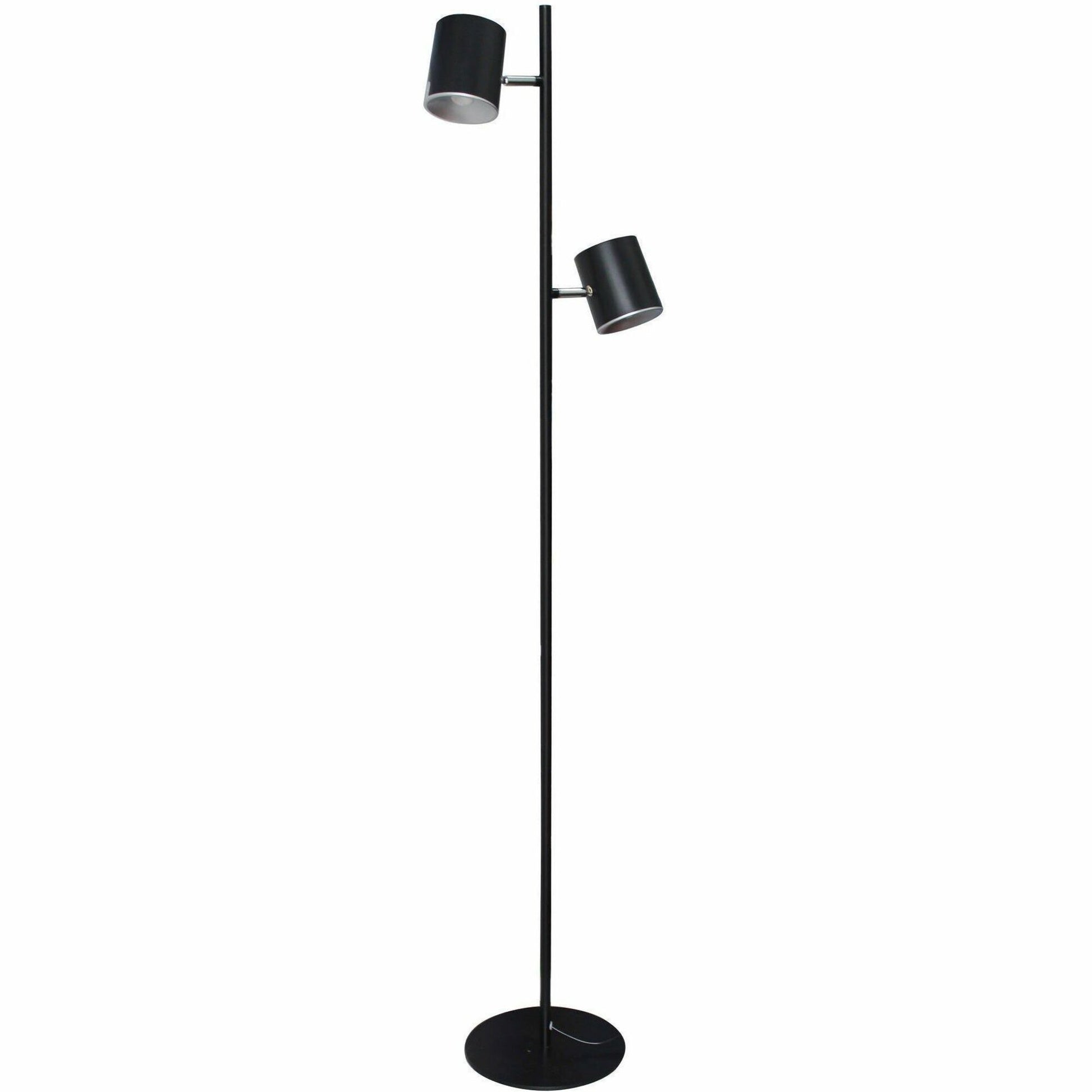 DAC&reg; MP-322 Metal LED Floor Lamp with Two 340 &deg; Rotating Heads-Black