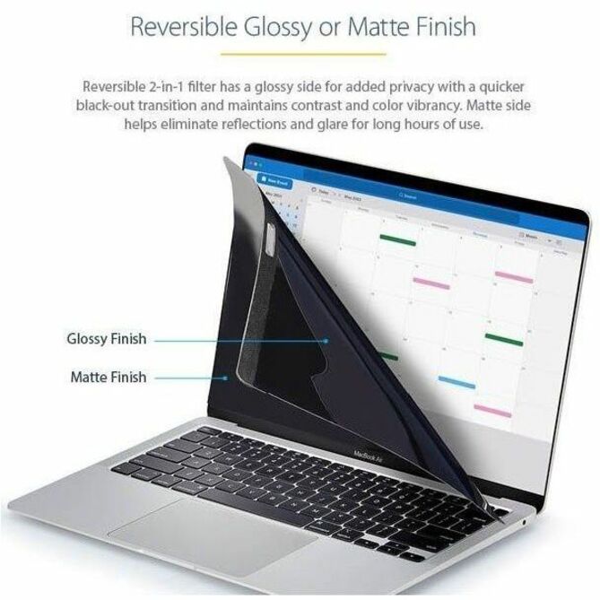 StarTech.com Laptop Privacy Screen for 13 inch MacBook Pro & Air - Magnetic Removable Security Filter - Blue Light Reducing - Matte/Glossy - PRIVSCNMAC13