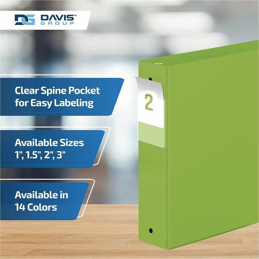 Davis Group Premium Economy, Round Ring, Binder, (Lime Green, 2") - 2313-24