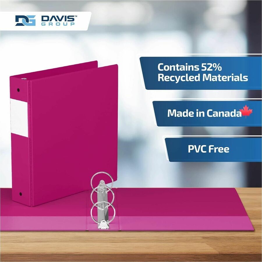 Davis Group Premium Economy, Round Ring, Binder, (Pink, 2") - 2313-43
