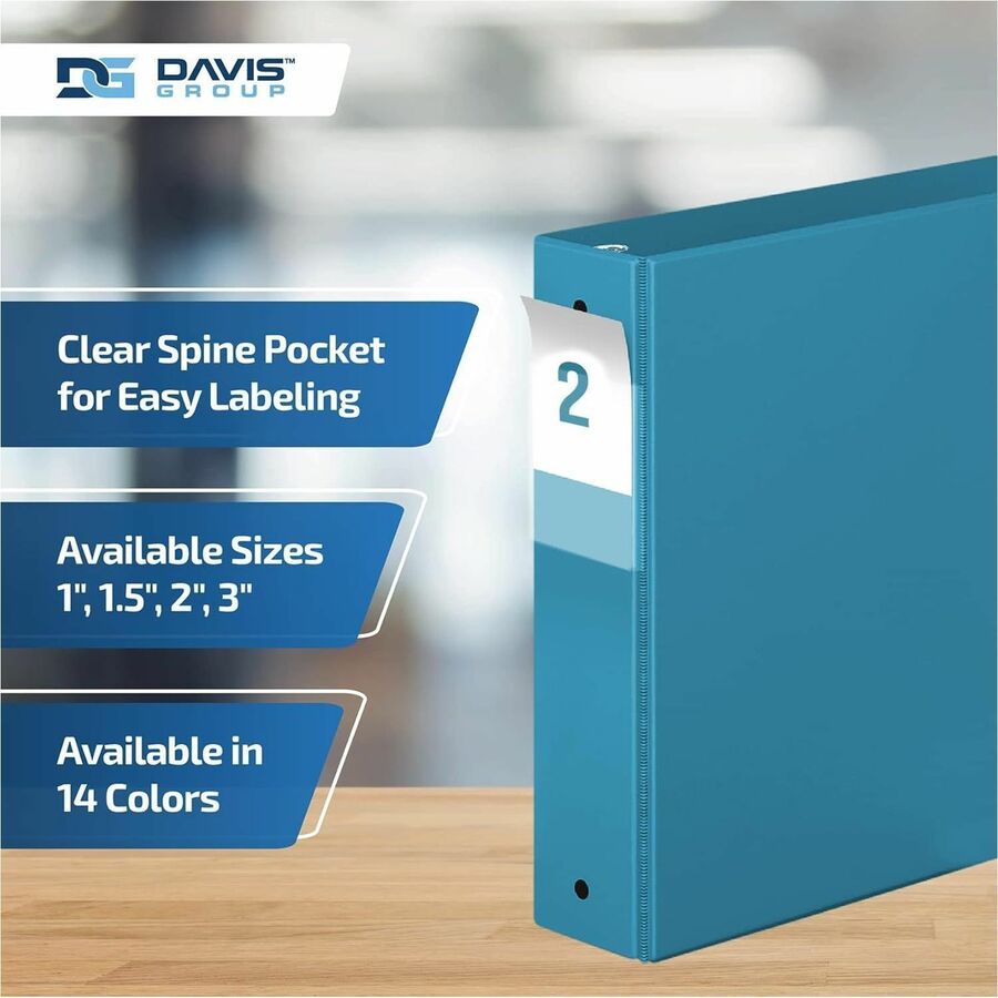Davis Group Premium Economy, Round Ring, Binder, (Turquoisee Blue, 2") - 2313-52