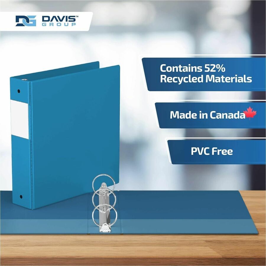 Davis Group Premium Economy, Round Ring, Binder, (Turquoisee Blue, 2") - 2313-52