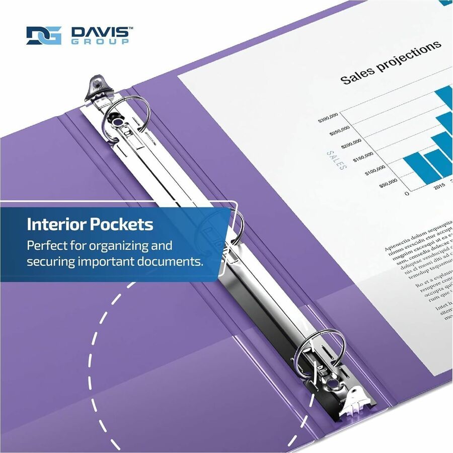 Davis Group Premium Economy, Round Ring, Binder, (Purple, 2") - 2313-69