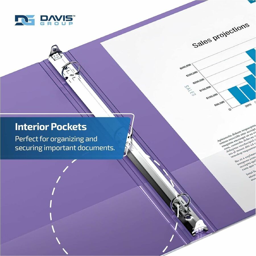 Davis Group Premium Economy, Round Ring, Binder, (Purple, 3") - 2314-69
