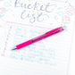 Feel-It! Retractable Ballpoint Pen, (0.7mm), Pink Ink - BX477-P
