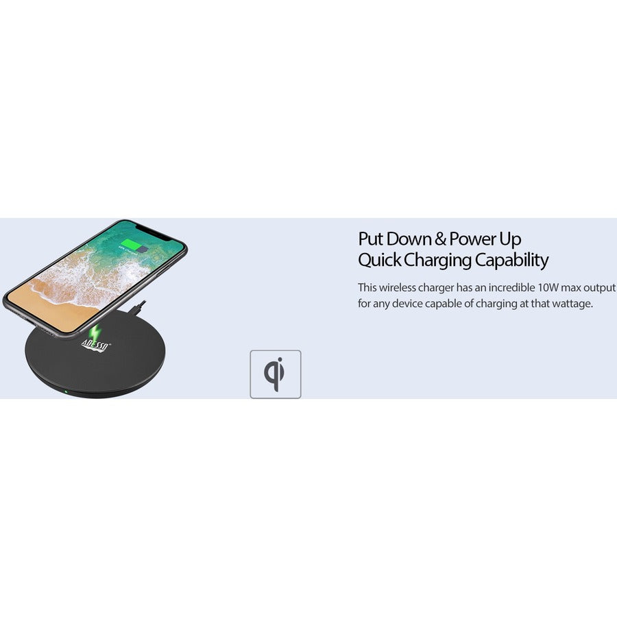 Adesso 10W Max Qi-Certified Wireless Charger - AUH-1010