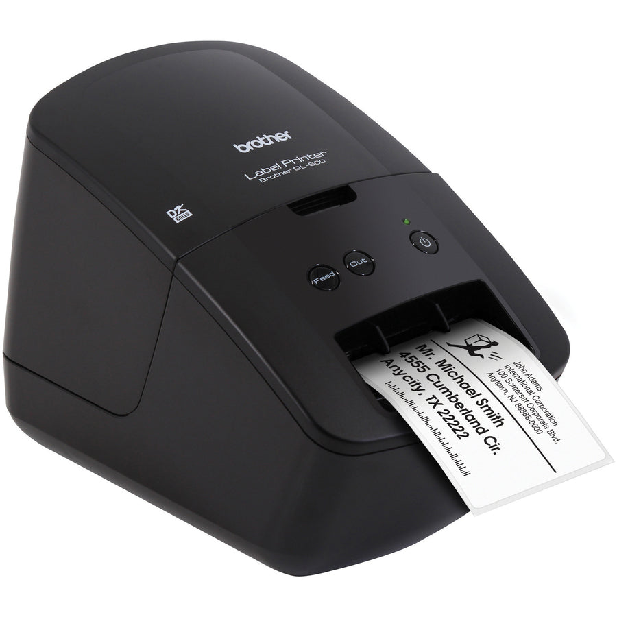 Brother QL-600 Desktop Direct Thermal Printer - Monochrome - Label Print - USB - QL-600