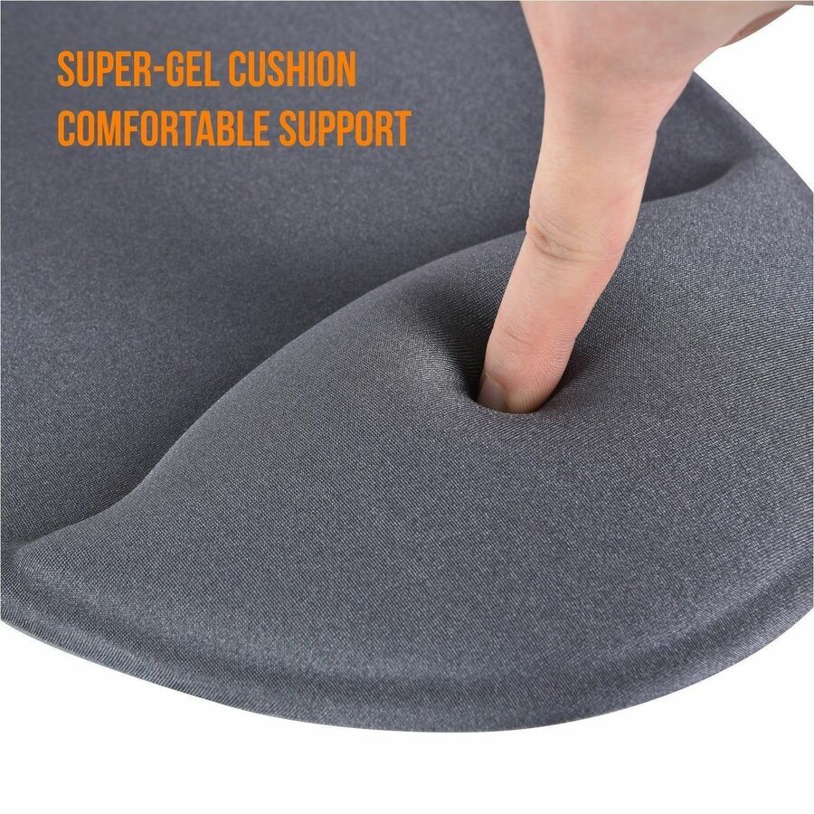 DAC&reg; MP-113 Super-Gel "Contoured" Mouse Pad with Palm Support, Grey - 02086