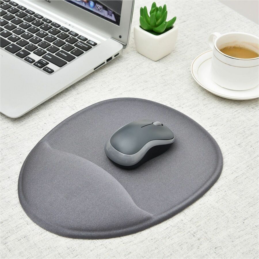 DAC&reg; MP-113 Super-Gel "Contoured" Mouse Pad with Palm Support, Grey - 02086