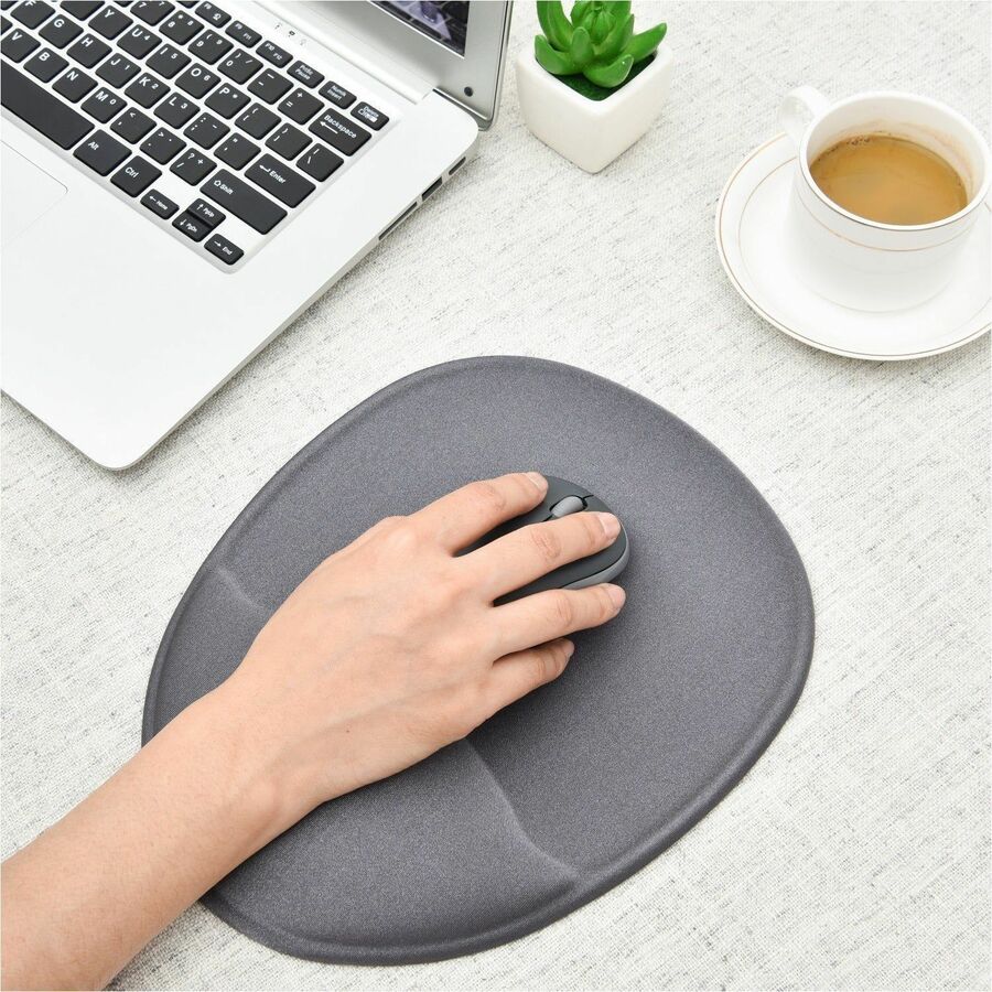 DAC&reg; MP-113 Super-Gel "Contoured" Mouse Pad with Palm Support, Grey - 02086
