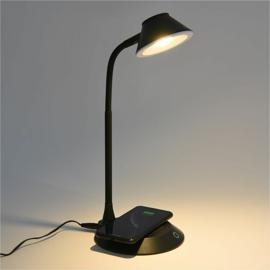 DAC&reg; MP-323 LED Desk Lamp With Wireless Charger, Black - 02343