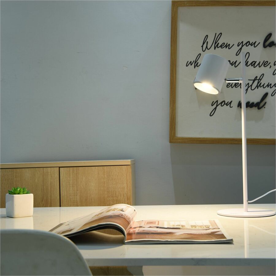 DAC&reg; MP-324 Metal LED Desk Lamp with 340 &deg; Rotating Head, White - 02345
