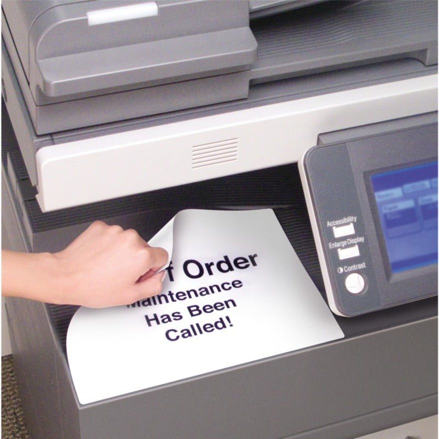 Avery&reg; Removable ID Labelsfor Laser and Inkjet Printers, 8-1/2" x 11" - 06503