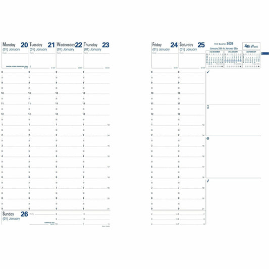 Quo Vadis Minister Weekly Planner Refill, 9-1/2" x 6-1/4" , English