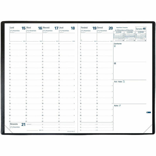 Quo Vadis Minister Weekly Planner Refill, 9-1/2" x 6-1/4" , French