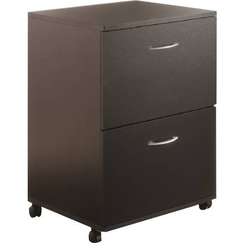 Nexera Essentials Mobile Filing Cabinet, 2-Drawer, Black