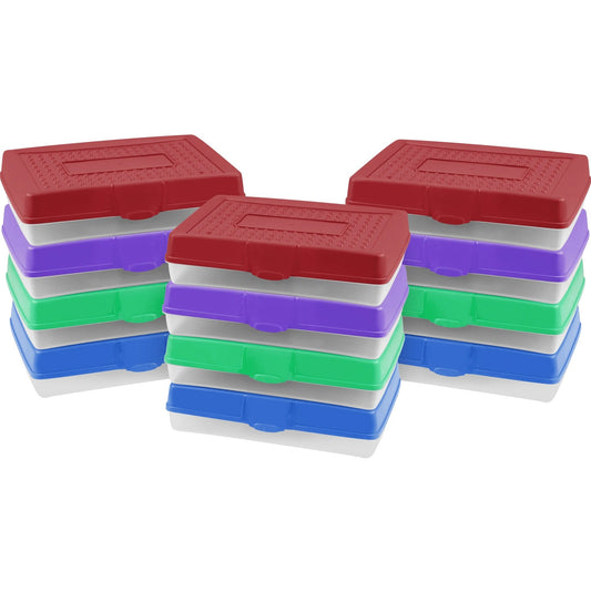 Storex Large Pencil Box, Assorted (12 units/ pack)