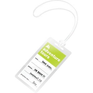 Swingline GBC UltraClear Thermal Luggage Tag Size w/ Loops Laminating Pouches 2-1/2" x 4-1/4"