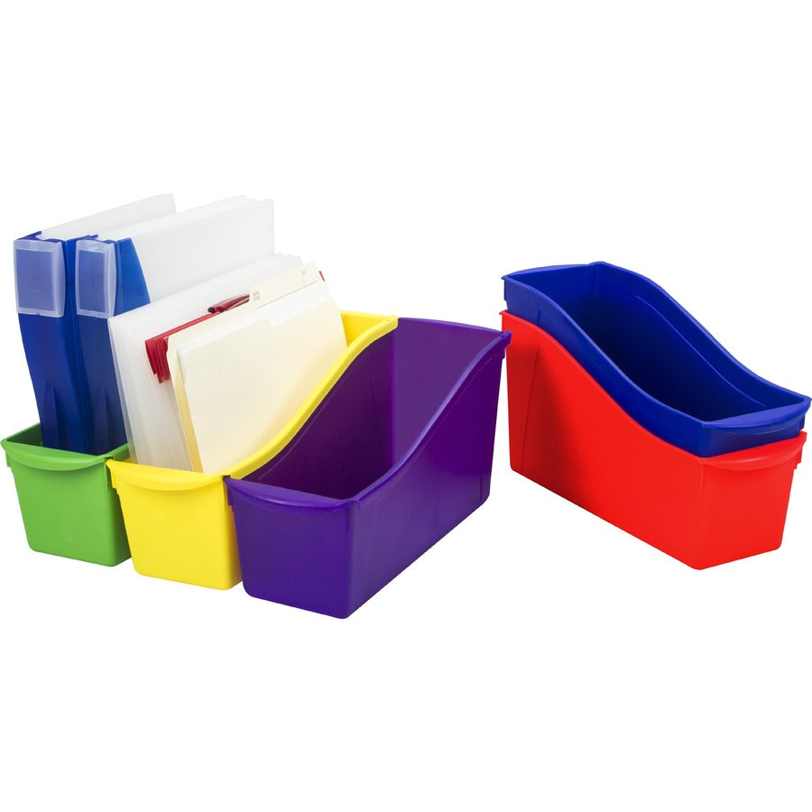 Storex Large Book Bin, Assorted Colors - 70110U06C