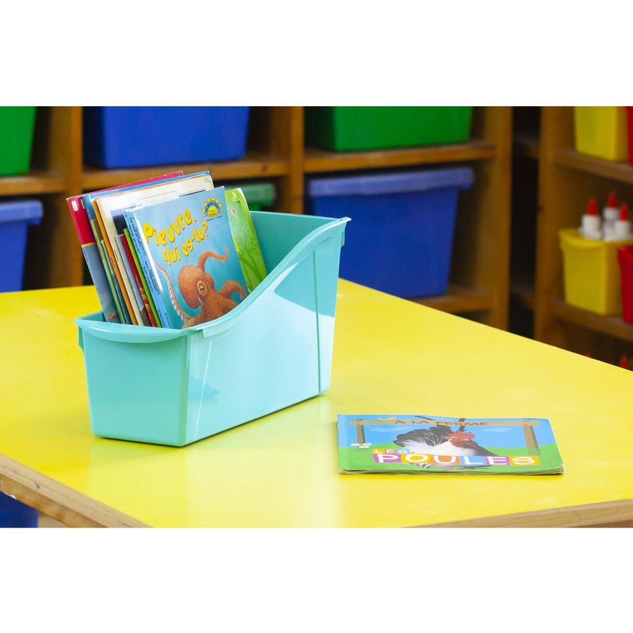 Storex Large Book Bin, Assorted Colors - 70110U06C