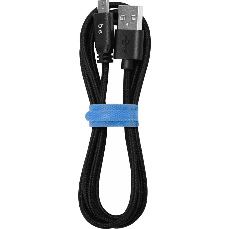 Blu Element Braided Charge/Sync Micro USB Cable 4ft Black - B4MICBK