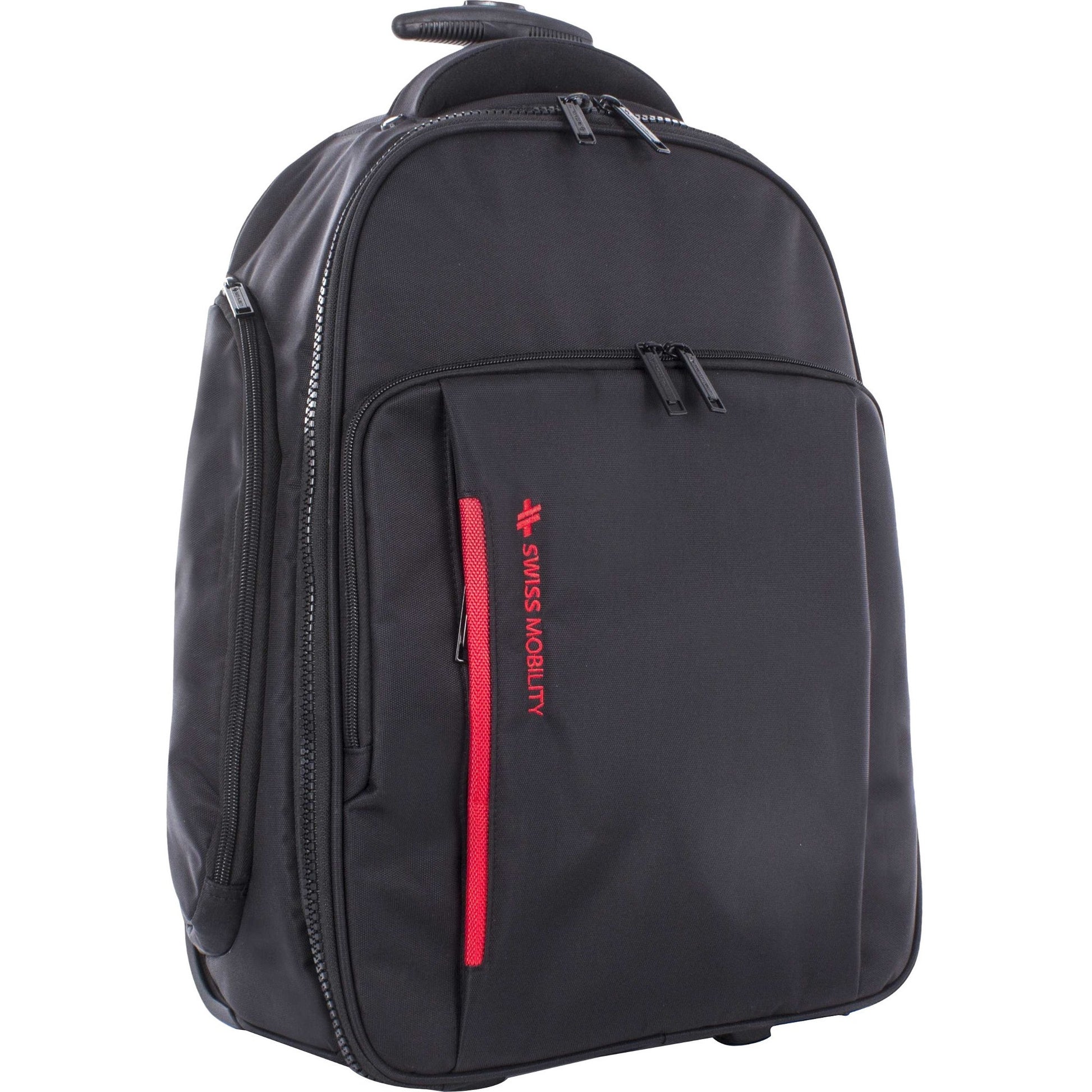 Swiss Mobility Carrying Case (Backpack) for 15.6" Wheel, Computer - Black