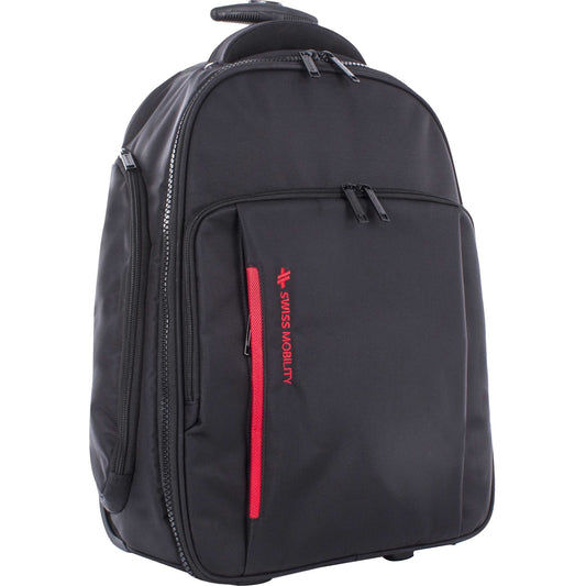 Swiss Mobility Carrying Case (Backpack) for 15.6" Wheel, Computer - Black