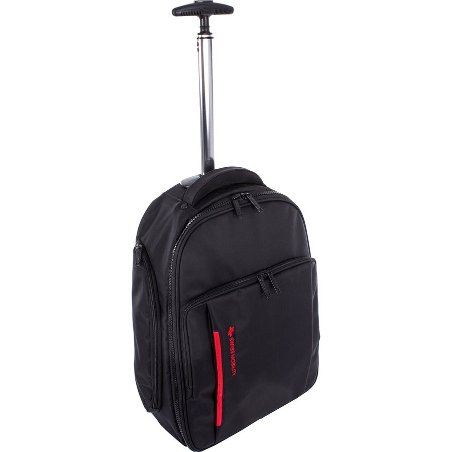 Swiss Mobility Carrying Case (Backpack) for 15.6" Wheel, Computer - Black - BKPW1018SMBK
