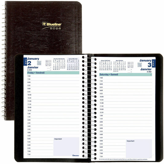 AGENDA 1D/P.SPI.BIL.8X5 BLACK