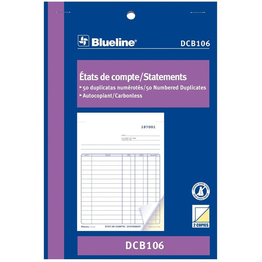 Blueline Statements Book - DCB106